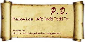 Palovics Dömötör névjegykártya